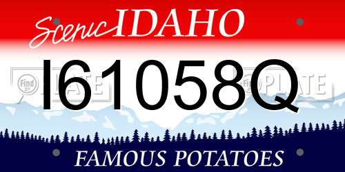 I61058Q Idaho License Plate
