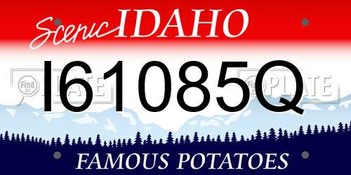 I61085Q Idaho License Plate