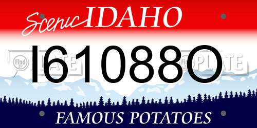 I61088O Idaho License Plate
