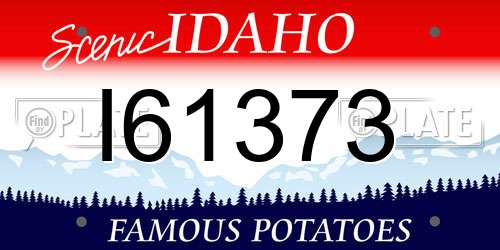 I61373 Idaho License Plate