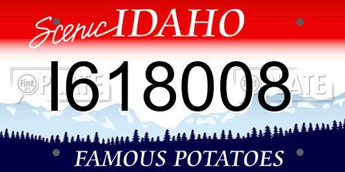 I618008 Idaho License Plate