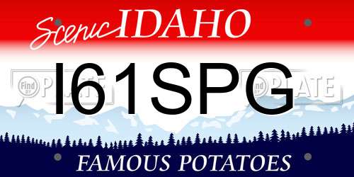 I61SPG Idaho License Plate