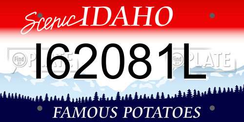 I62081L Idaho License Plate