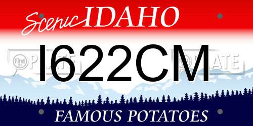 I622CM Idaho License Plate