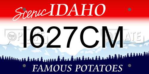 I627CM Idaho License Plate