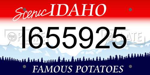 I655925 Idaho License Plate