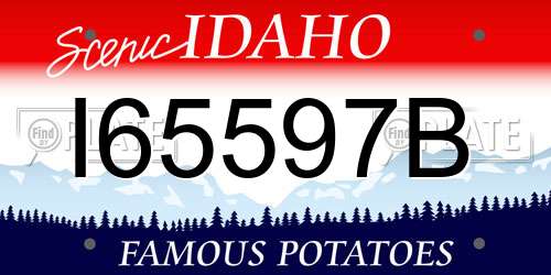 I65597B Idaho License Plate