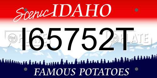 I65752T Idaho License Plate