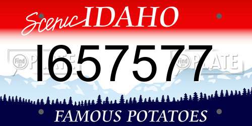 I657577 Idaho License Plate