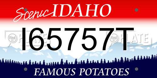 I65757T Idaho License Plate