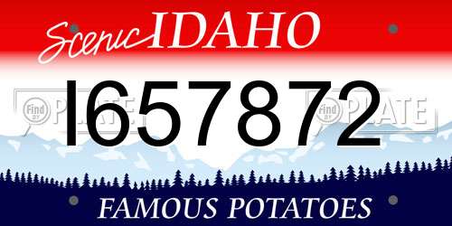 I657872 Idaho License Plate