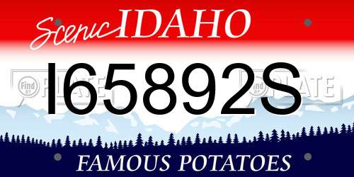 I65892S Idaho License Plate