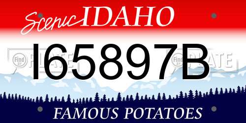 I65897B Idaho License Plate