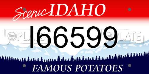 I66599 Idaho License Plate
