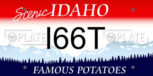 I66T Idaho License Plate