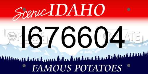 I676604 Idaho License Plate