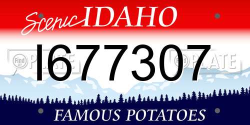I677307 Idaho License Plate