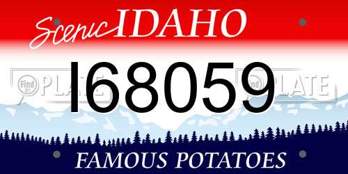 I68059 Idaho License Plate