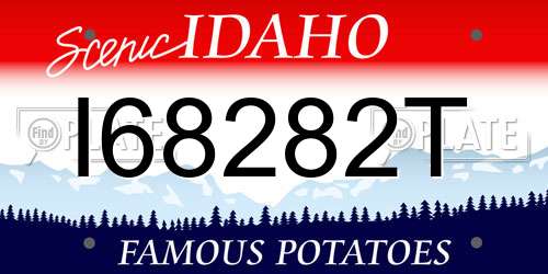 I68282T Idaho License Plate