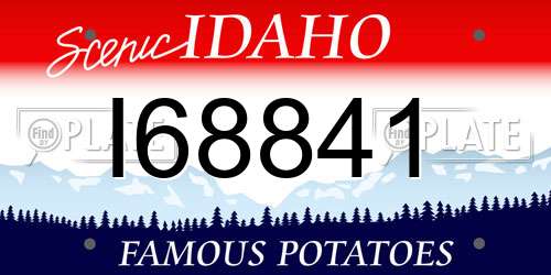 I68841 Idaho License Plate