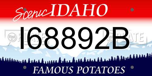 I68892B Idaho License Plate
