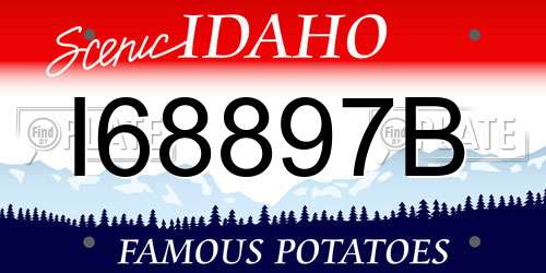 I68897B Idaho License Plate