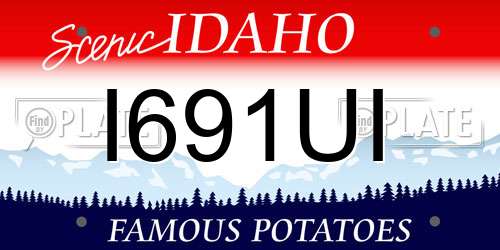 I691UI Idaho License Plate