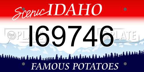 I69746 Idaho License Plate