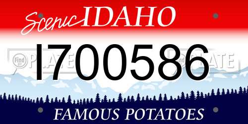 I700586 Idaho License Plate