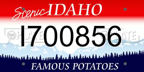 I700856 Idaho License Plate