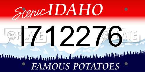 I712276 Idaho License Plate