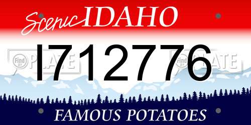 I712776 Idaho License Plate