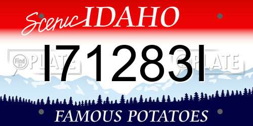 I71283I Idaho License Plate