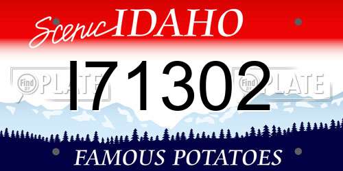 I71302 Idaho License Plate