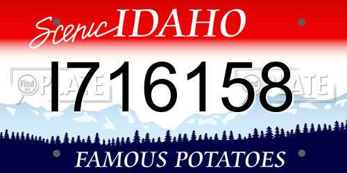 I716158 Idaho License Plate