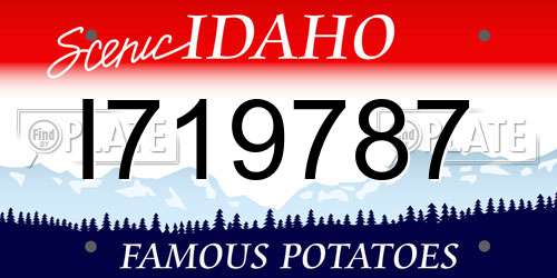 I719787 Idaho License Plate