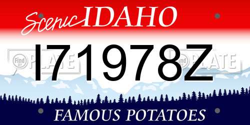 I71978Z Idaho License Plate