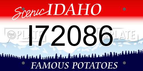 I72086 Idaho License Plate