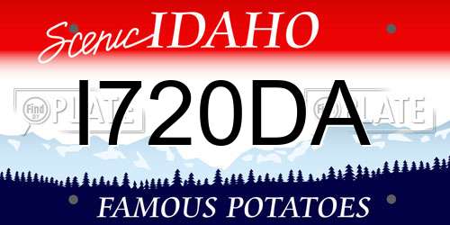 I720DA Idaho License Plate