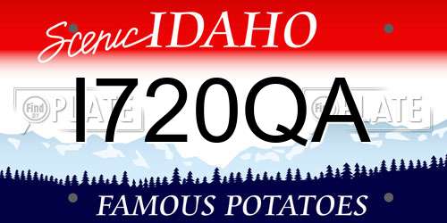 I720QA Idaho License Plate