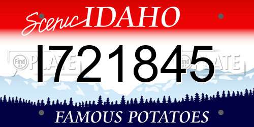 I721845 Idaho License Plate