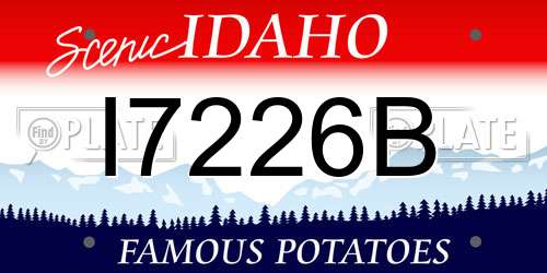 I7226B Idaho License Plate