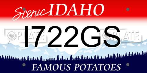 I722GS Idaho License Plate