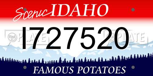I727520 Idaho License Plate