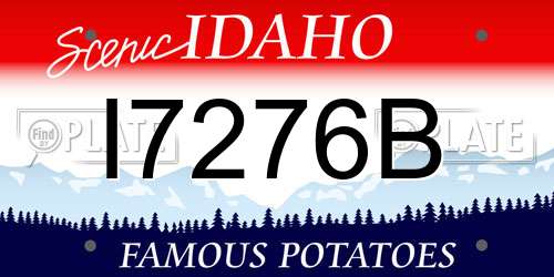 I7276B Idaho License Plate