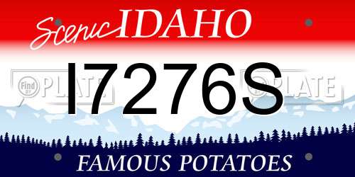 I7276S Idaho License Plate