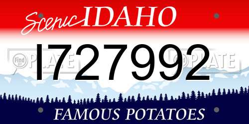 I727992 Idaho License Plate