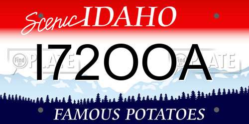I72OOA Idaho License Plate