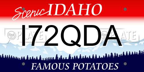 I72QDA Idaho License Plate