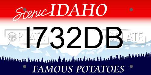 I732DB Idaho License Plate